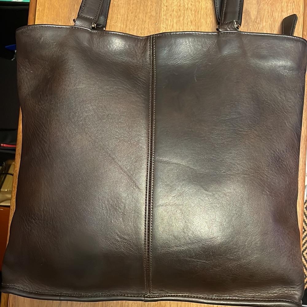 Vintage Coach Kisslock Skinny Tote GLUE IN REGISTRATION 9546 9450 9545 MOCHA - Picture 2 of 16